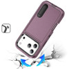 Military Grade TUFF Hybrid Armor Case with Kickstand for iPhone 17 Pro - Burgundy