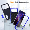 Military Grade TUFF Hybrid Armor Case with Kickstand for iPhone 17 Pro - Black Blue