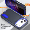 Military Grade TUFF Hybrid Armor Case with Kickstand for iPhone 17 Pro - Black Blue