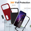 Military Grade TUFF Hybrid Armor Case with Kickstand for iPhone 17 Pro - Red
