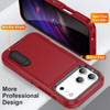 Military Grade TUFF Hybrid Armor Case with Kickstand for iPhone 17 Pro - Red
