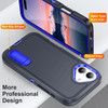 Military Grade TUFF Hybrid Armor Case with Kickstand for iPhone 17 - Black Blue