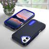 Military Grade TUFF Hybrid Armor Case with Kickstand for iPhone 17 - Black Blue
