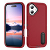 Military Grade TUFF Hybrid Armor Case with Kickstand for iPhone 17 - Red