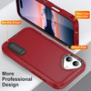 Military Grade TUFF Hybrid Armor Case with Kickstand for iPhone 17 - Red