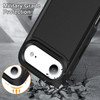 Military Grade TUFF Hybrid Armor Case with Kickstand for iPhone Air - Black