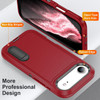 Military Grade TUFF Hybrid Armor Case with Kickstand for iPhone Air - Red