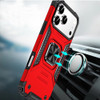 Military Grade Robust Series Hybrid Case with Ring Grip for iPhone 17 Pro Max - Red
