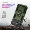 Military Grade Hybrid Case with Ring Grip for iPhone 17 Pro Max - Military Green