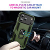 Military Grade Hybrid Case with Ring Grip for iPhone 17 Pro Max - Military Green