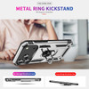 Military Grade Hybrid Case with Ring Grip for iPhone 17 Pro Max - Silver
