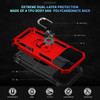 Military Grade Hybrid Case with Ring Grip for iPhone 17 Pro Max - Red