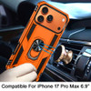 Military Grade Hybrid Case with Ring Grip for iPhone 17 Pro Max - Cosmic Orange