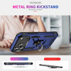 Military Grade Hybrid Case with Ring Grip for iPhone 17 Pro - Blue