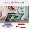 Military Grade Hybrid Case with Ring Grip for iPhone 17 Pro - Green
