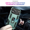 Military Grade Hybrid Case with Ring Grip for iPhone 17 Pro - Green