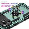 Military Grade Hybrid Case with Ring Grip for iPhone 17 Pro - Green