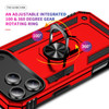Military Grade Hybrid Case with Ring Grip for iPhone 17 Pro - Red