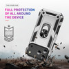 Military Grade Hybrid Case with Ring Grip for iPhone 17 Pro - Silver