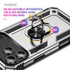 Military Grade Hybrid Case with Ring Grip for iPhone 17 Pro - Silver