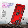 Military Grade Hybrid Case with Ring Grip for iPhone 17 - Red