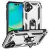 Military Grade Hybrid Case with Ring Grip for iPhone 17 - Silver
