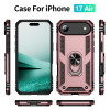Military Grade Hybrid Case with Ring Grip for iPhone Air - Rose Gold