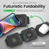 InfinaCore T3 3-in-1 MagSafe Wireless Charging Station for iPhone, Apple Watch, and AirPods - Black