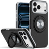 Circular Series Hybrid Case with Rotating Ring Stand for iPhone 17 Pro Max - Black
