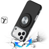 Circular Series Hybrid Case with Rotating Ring Stand for iPhone 17 Pro - Black