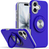 Circular Series Hybrid Case with Rotating Ring Stand for iPhone 17 - Blue
