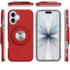 Circular Series Hybrid Case with Rotating Ring Stand for iPhone 17 - Red