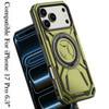 Military Grade MagSafe Hybrid Armor Case with Rotating Kickstand for iPhone 17 Pro - Green