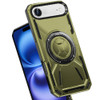 Military Grade MagSafe Hybrid Armor Case with Rotating Kickstand for iPhone Air - Green