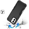 Military Grade Shockproof Hybrid Armor Case for iPhone 17 - Black