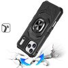 Military Grade Robotic Series Hybrid Case with Ring Grip for iPhone 17 Pro Max - Black