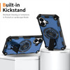 Military Grade MagSafe Tough Ultra Rugged Hybrid Case with Kickstand for iPhone 17 - Blue