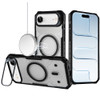 Fusion Evo Transparent MagSafe Case with Camera Ring Stand for iPhone Air - Black