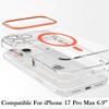 Crystal Clear Transparency MagSafe Case for iPhone 17 Pro Max - Cosmic Orange