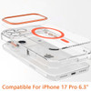 Crystal Clear Transparency MagSafe Case for iPhone 17 Pro - Cosmic Orange