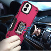 Military Grade Shockproof Hybrid Armor Case with Ring Grip for iPhone 17 - Hot Pink