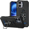 Military Grade All-In-One Ring Stand Card Case for iPhone 17 - Black