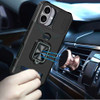 Military Grade All-In-One Ring Stand Card Case for iPhone 17 - Black