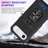 Military Grade All-In-One Ring Stand Card Case for iPhone Air - Black