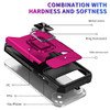 Military Grade All-In-One Ring Stand Card Case for iPhone Air - Hot Pink