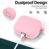 Silicone Protective Case with Clip for AirPods Pro 3 - Pink