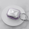 Rugged Crystal Clear Case with Reinforced Bumpers for AirPods Pro 3 - Purple