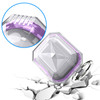 Rugged Crystal Clear Case with Reinforced Bumpers for AirPods Pro 3 - Purple