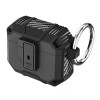 Carbon Series TUFF Hybrid Case with Secure Lock Clip for AirPods Pro 3 - Black