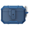 Carbon Series TUFF Hybrid Case with Secure Lock Clip for AirPods Pro 3 - Blue